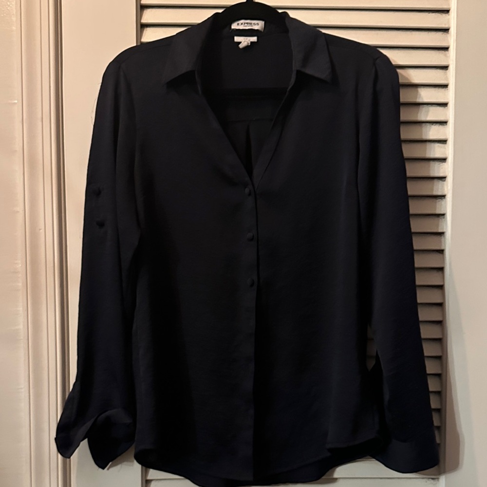 Express Midnight Blue Button Down Shirt